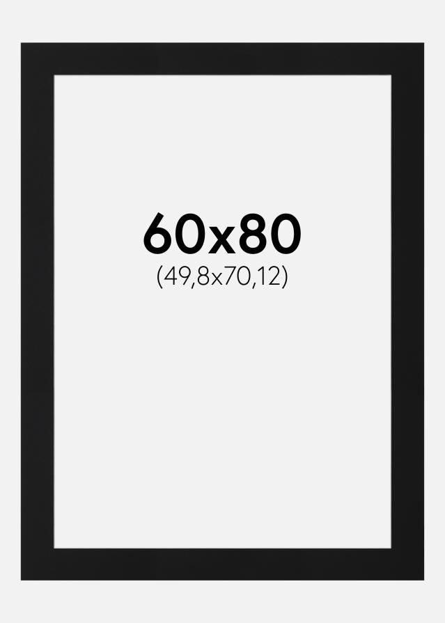 Paspartu Juodas Standartas (Balta Šerdis) 60x80 cm (49,8x70,12)