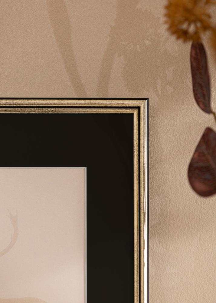 Rėmas Horndal Sidabras 50x60 cm - Paspartu Juodas 40x50 cm