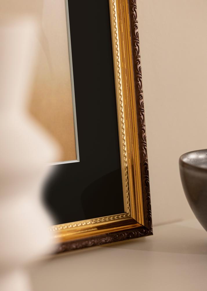 Rėmas Abisko Auksas 40x50 cm - Paspartu Juodas 27x35 cm