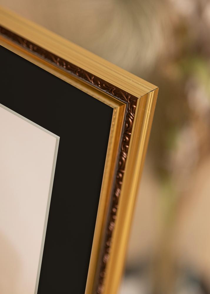 Rėmas Abisko Auksas 40x50 cm - Paspartu Juodas 27x35 cm