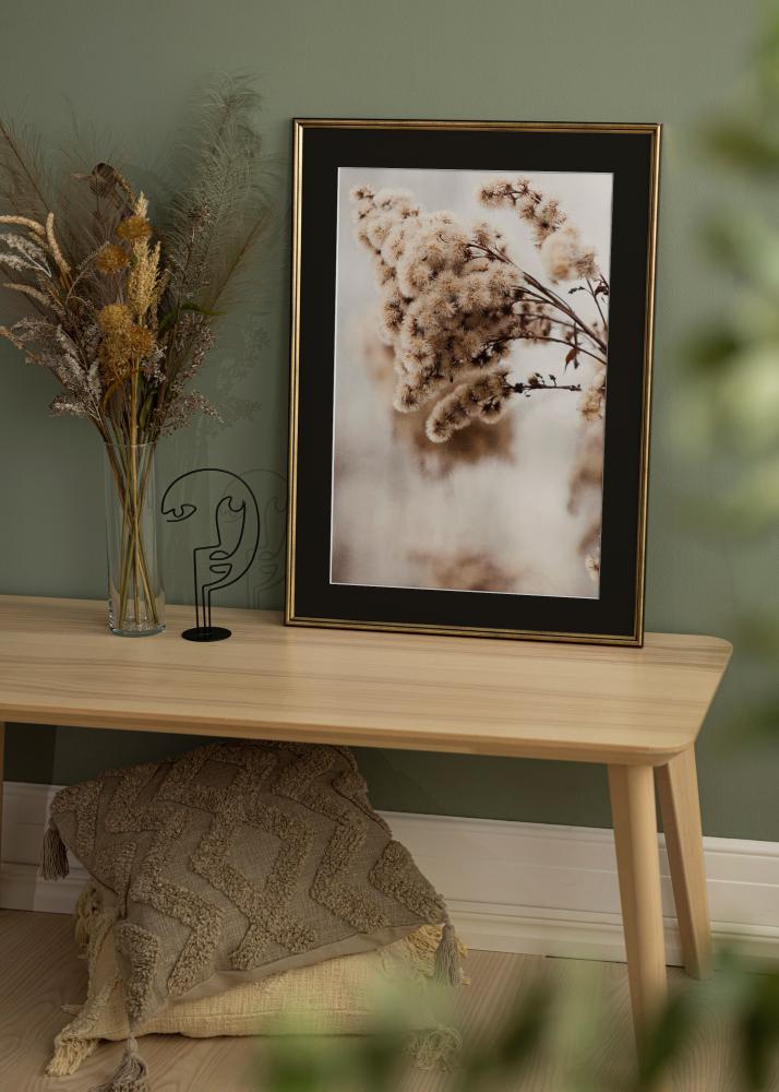 Rėmas Horndal Auksas 18x24 cm - Paspartu Juodas 13x18 cm