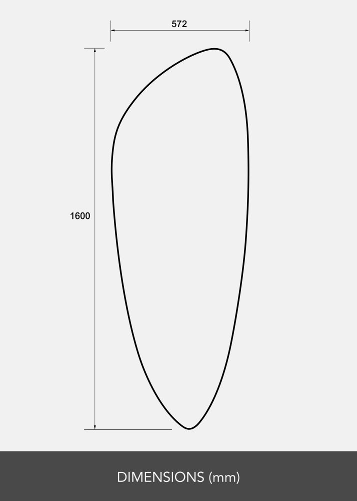 Veidrodis Slim Clear 160x57 cm