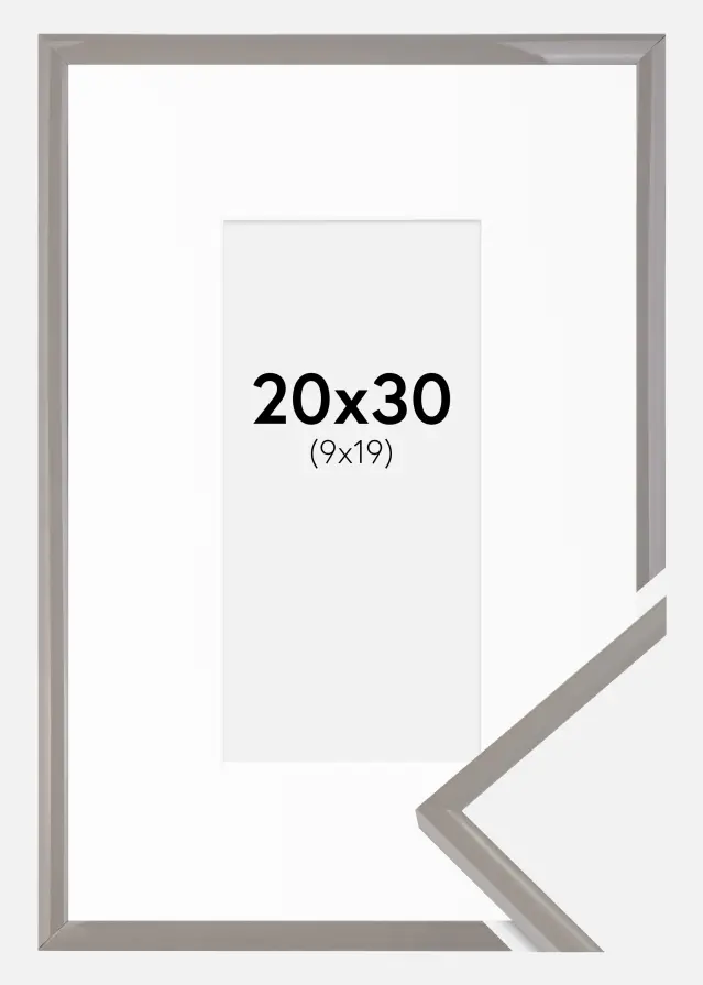 Rėmas New Lifestyle Earth Grey 20x30 cm - Paspartu Baltas 10x20 cm