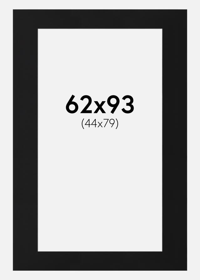 Paspartu Juodas Standartas (Balta Šerdis) 62x93 cm (44x79)