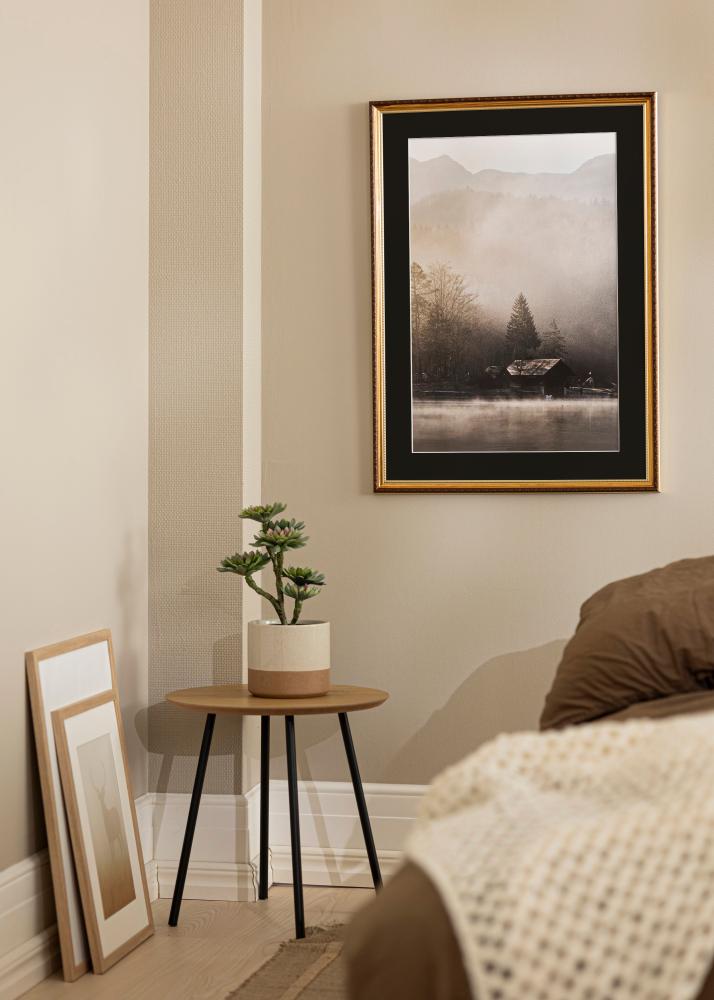 Rėmas Abisko Auksas 40x50 cm - Paspartu Juodas 27x35 cm