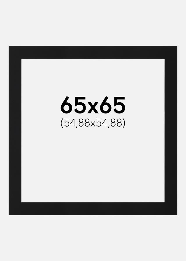 Paspartu Juodas Standartas (Balta Šerdis) 65x65 cm (54,88x54,88)
