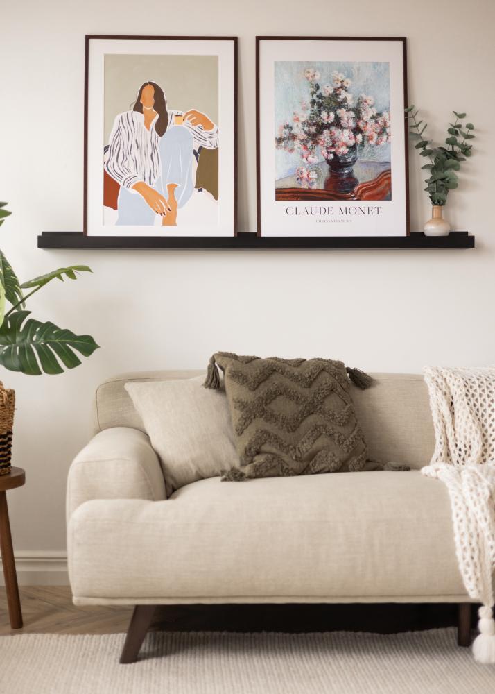 KAILA Paveikslų lentyna Juoda 140 cm