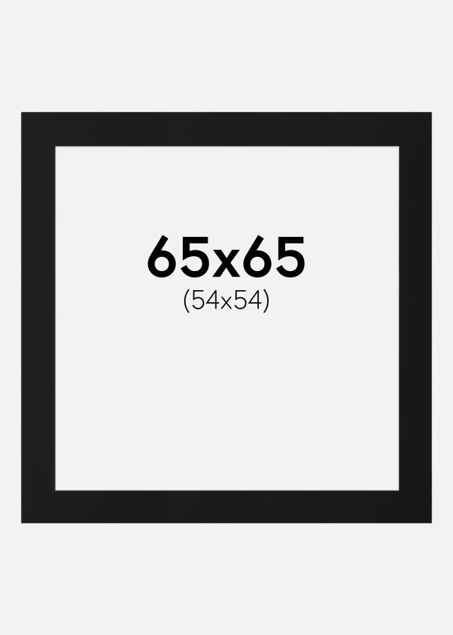 Paspartu Juodas Standartas (Balta Šerdis) 65x65 cm (54x54)