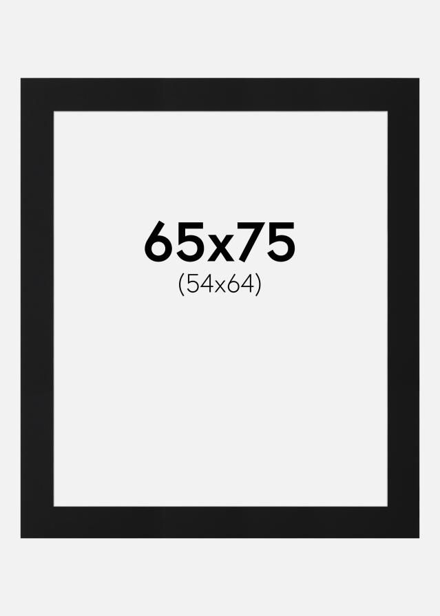 Paspartu Juodas Standartas (Balta Šerdis) 65x75 cm (54x64)