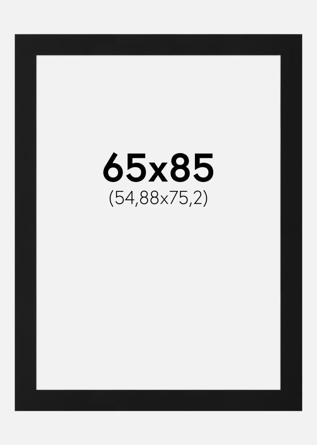 Paspartu Juodas Standartas (Balta Šerdis) 65x85 cm (54,88x75,2)