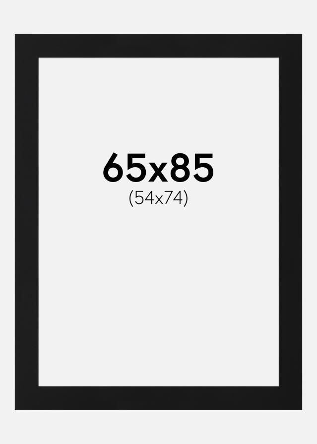 Paspartu Juodas Standartas (Balta Šerdis) 65x85 cm (54x74)