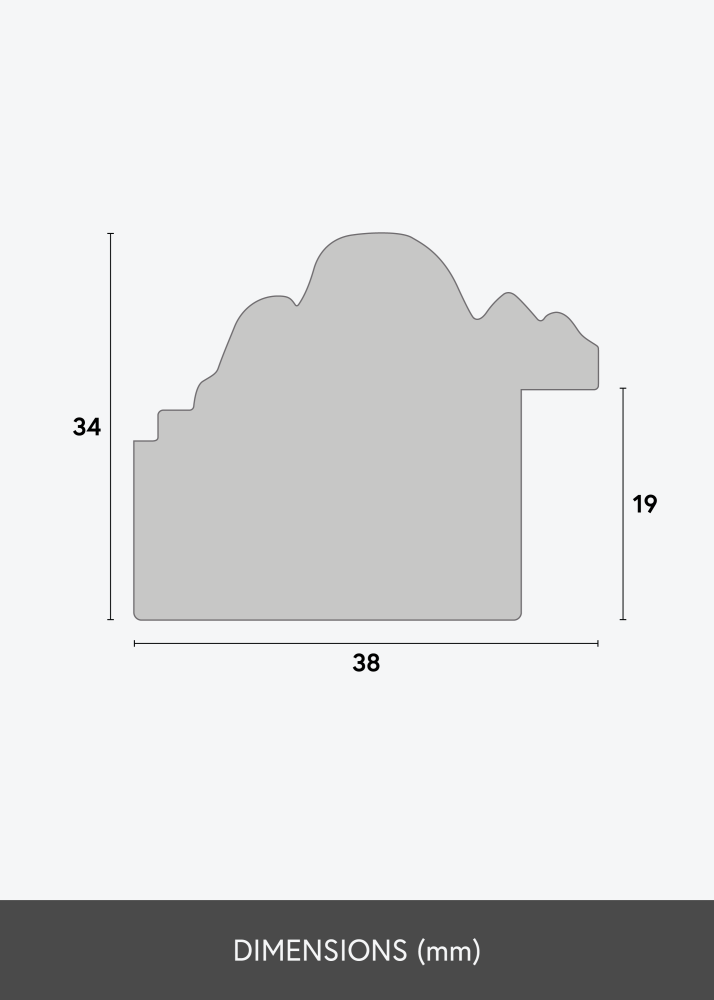 Veidrodis Freyja Auksas - Savo išmatavimai