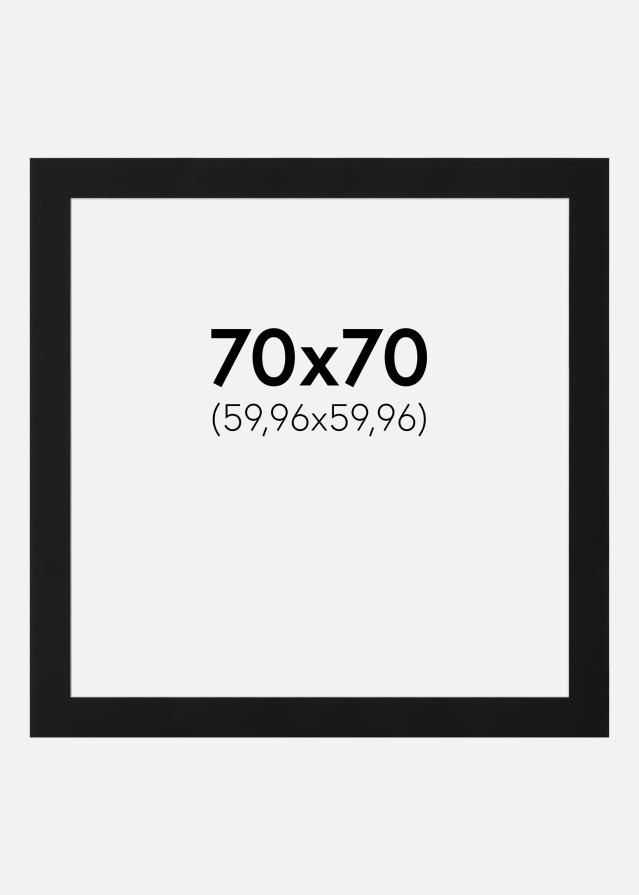 Paspartu Juodas Standartas (Balta Šerdis) 70x70 cm (59,96x59,96)