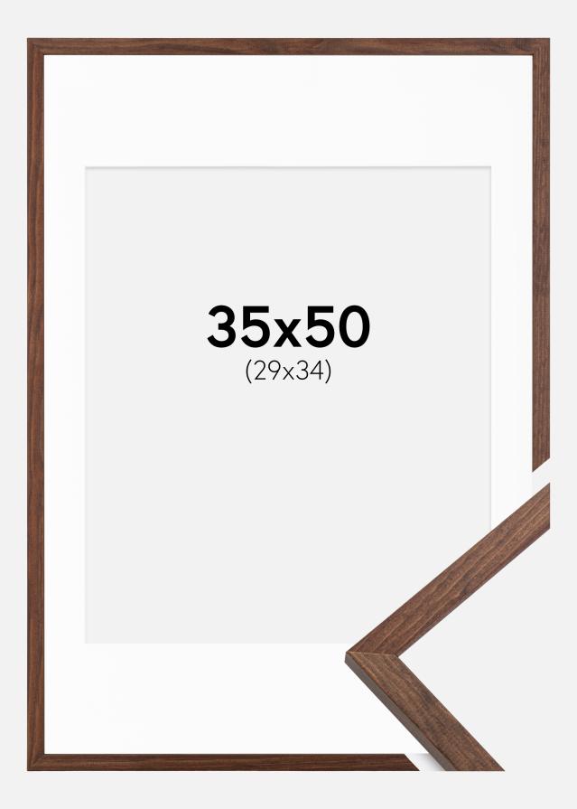 Rėmas Galant Riešutas 35x50 cm - Paspartu Baltas 30x35 cm