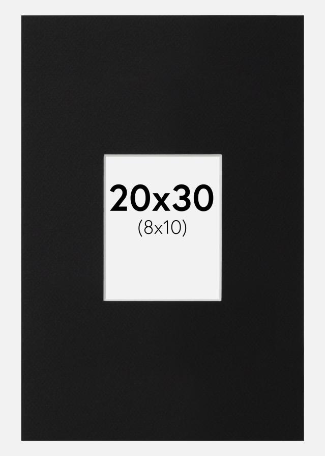 Paspartu Juodas Standartas (Balta Šerdis) 20x30 cm (8x10)