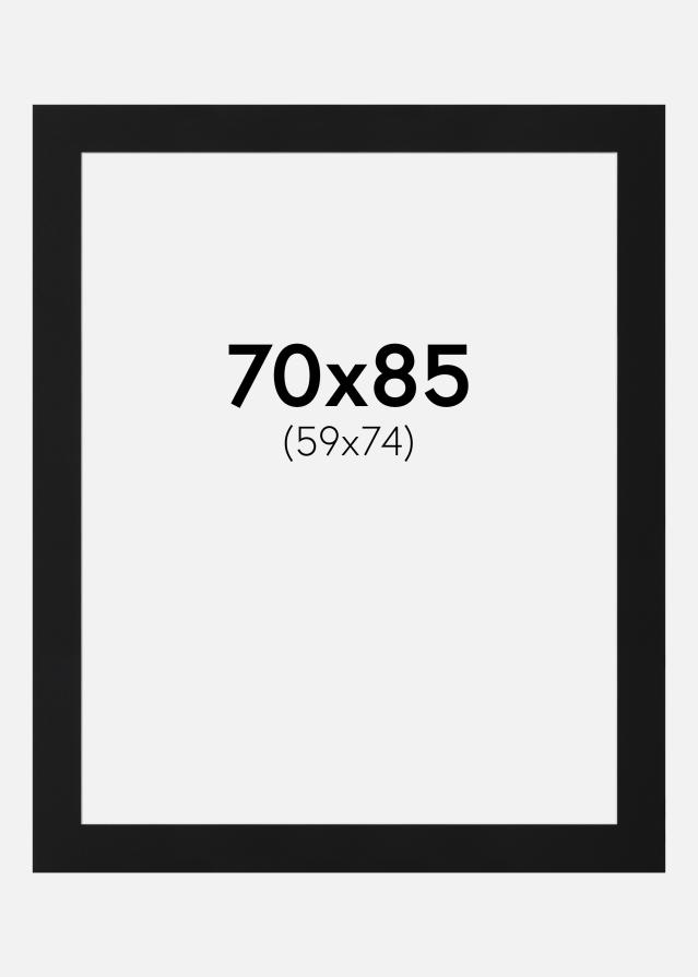 Paspartu Juodas Standartas (Balta Šerdis) 70x85 cm (59x74)