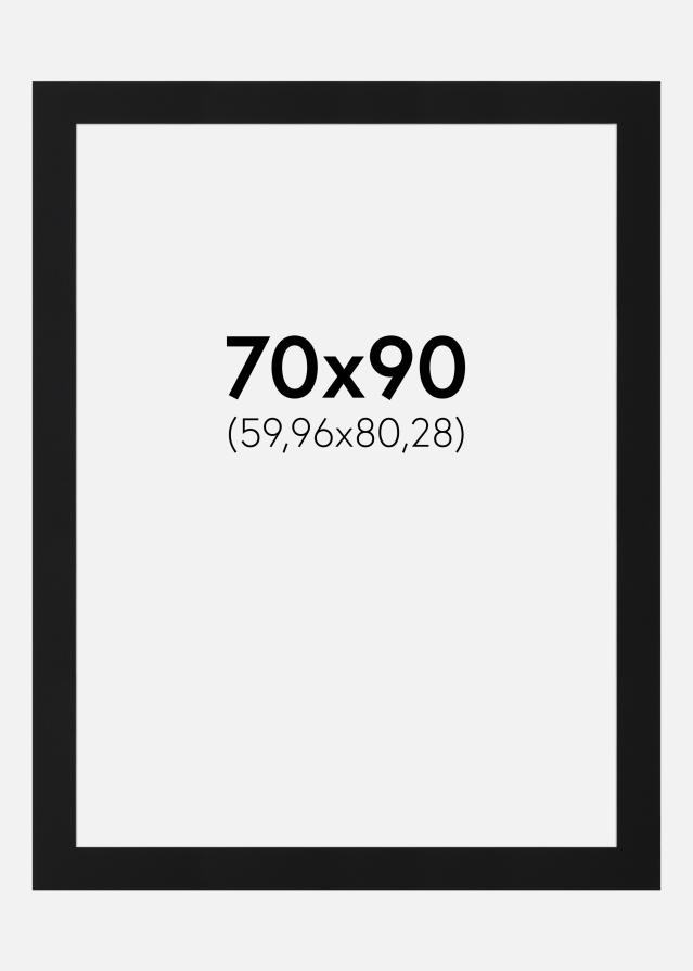 Paspartu Juodas Standartas (Balta Šerdis) 70x90 cm (59,96x80,28)