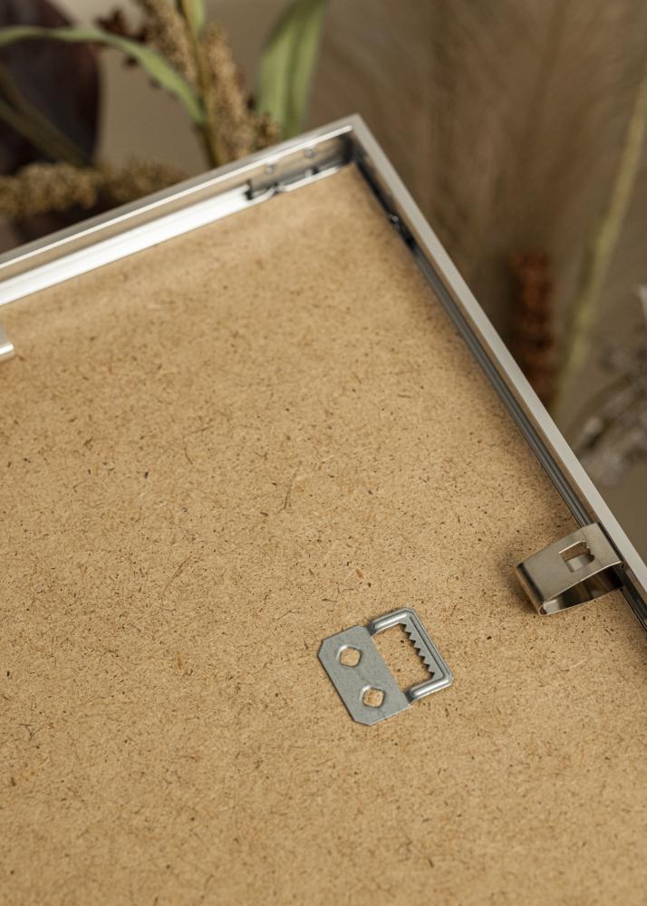 Rėmas Akiuminis Blizgus sidabrinis 40x50 cm - Paspartu Baltas 29,7x42 cm (A3)