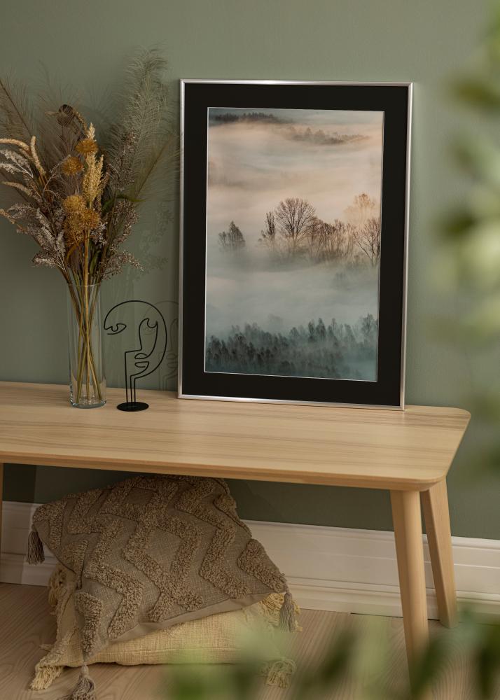 Rėmas New Lifestyle Sidabras 70x100 cm - Paspartu Juodas 61x91,5 cm