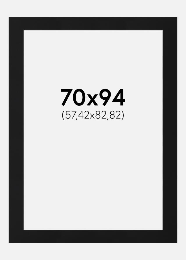 Paspartu Juodas Standartas (Balta Šerdis) 70x94 cm (57,42x82,82)