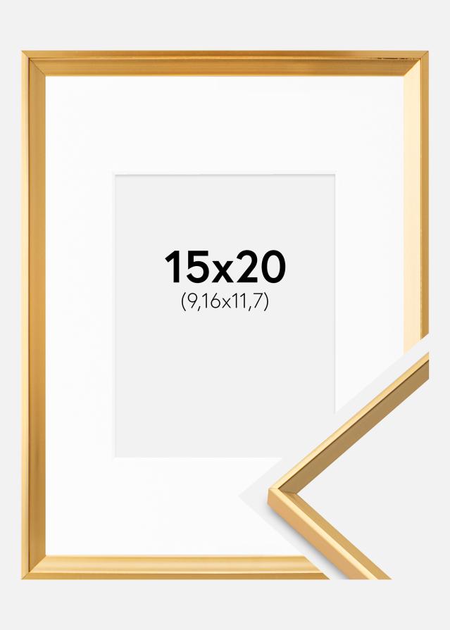 Rėmas Desire Auksas 15x20 cm - Paspartu Baltas 4x5 inches