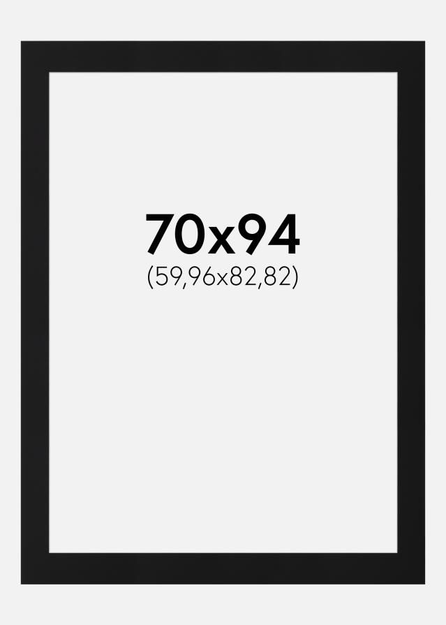 Paspartu Juodas Standartas (Balta Šerdis) 70x94 cm (59,96x82,82)