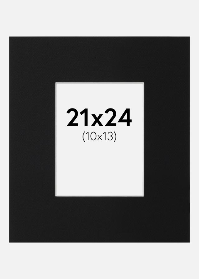 Paspartu Juodas Standartas (Balta Šerdis) 21x24 cm (10x13)