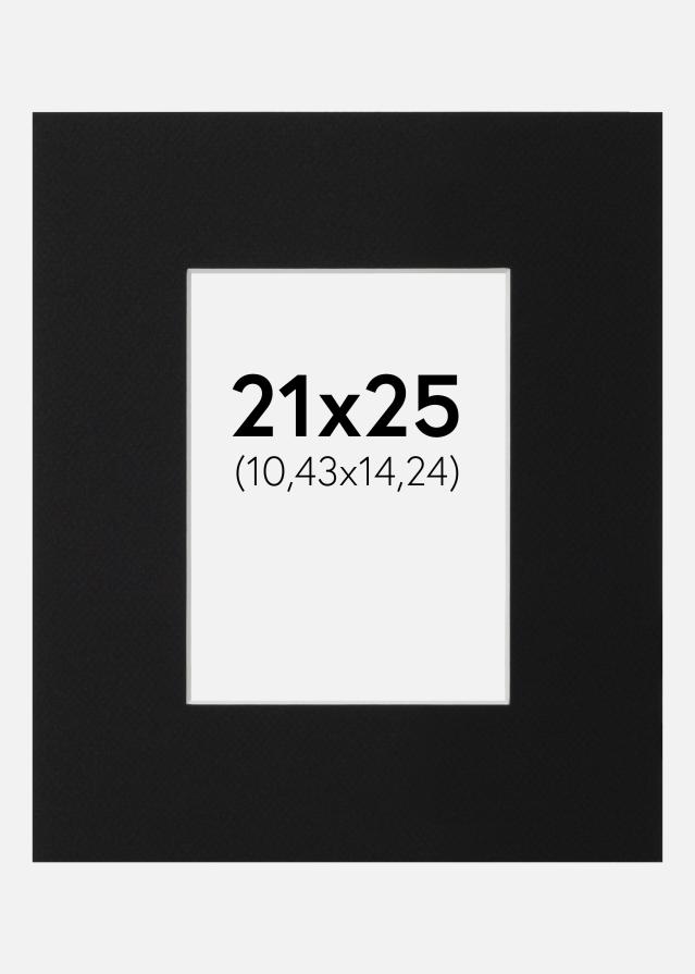 Paspartu Juodas Standartas (Balta Šerdis) 21x25 cm (10,43x14,24)