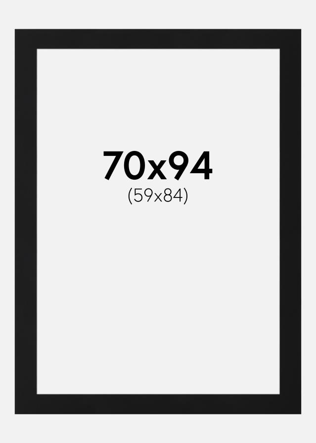 Paspartu Juodas Standartas (Balta Šerdis) 70x94 cm (59x84)