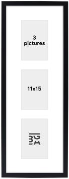 Edsbyn Koliažo rėmelis V Juodas - 3 Paveikslėliai (11x15 cm)