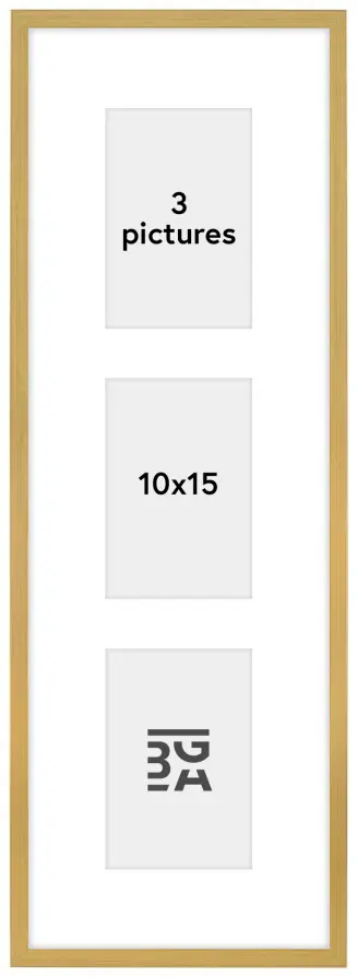 Edsbyn Koliažo rėmelis IV Auksas - 3 Paveikslėliai (10x15 cm)