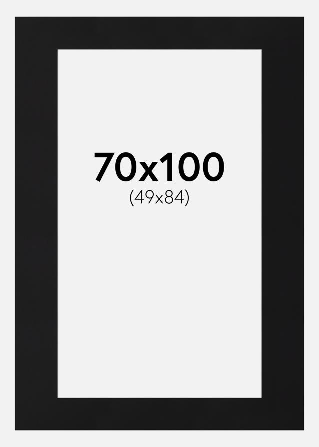 Paspartu Juodas Standartas (Balta Šerdis) 70x100 cm (49x84)