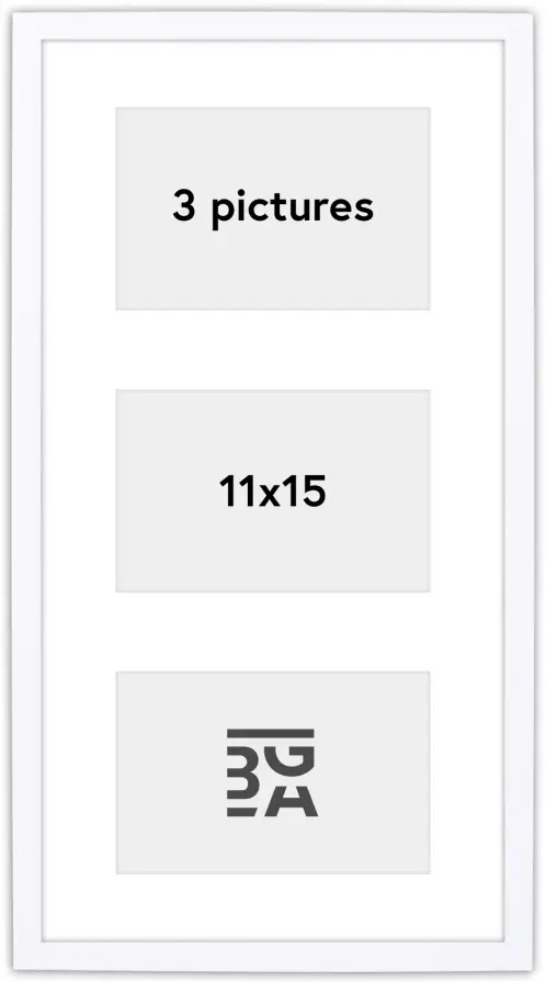 Edsbyn Koliažo rėmelis XVIII Baltas - 3 Paveikslėliai (11x15 cm)