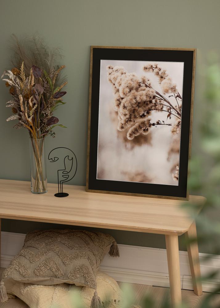 Rėmas Galant Auksas 40x50 cm - Paspartu Juodas 12x16 inches