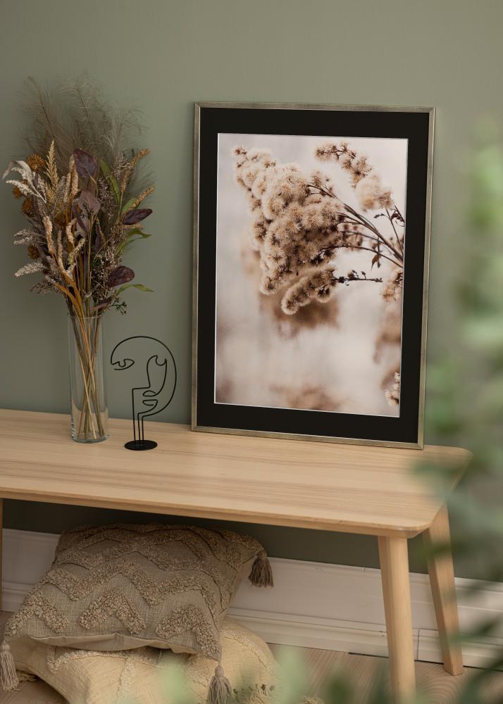 Rėmas Galant Sidabras 30x40 cm - Paspartu Juodas 21x30 cm