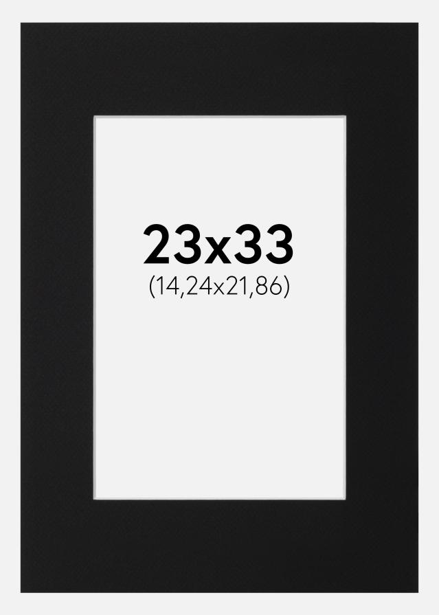 Paspartu Juodas Standartas (Balta Šerdis) 23x33 cm (14,24x21,86)