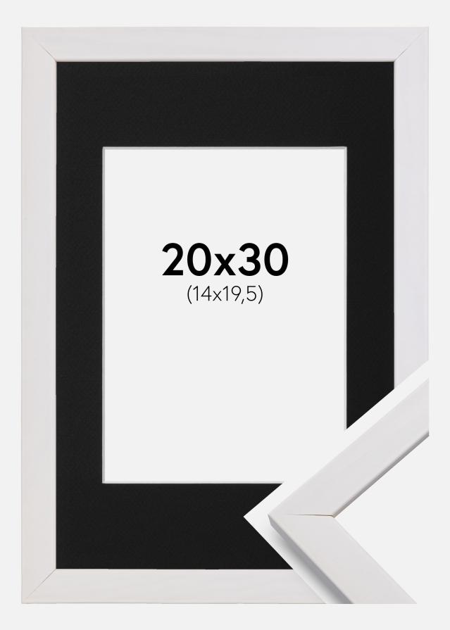 Rėmas Stilingas Baltas 20x30 cm - Paspartu Juodas 15x21 cm (A5)