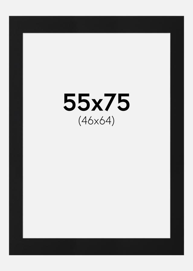 Paspartu Juodas Standartas (Balta Šerdis) 55x75 cm (46x64)