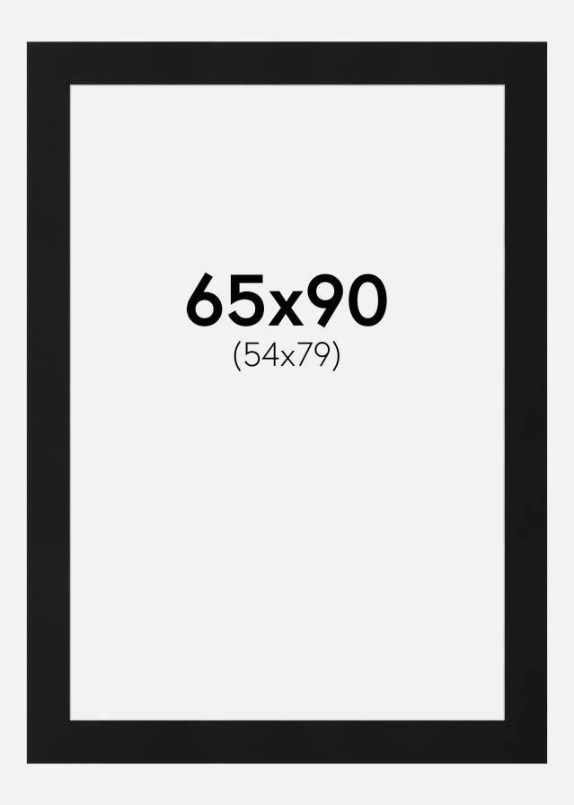 Paspartu Juodas Standartas (Balta Šerdis) 65x90 cm (54x79)