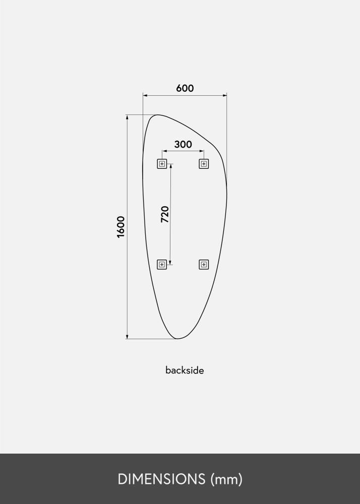 KAILA Veidrodis Slim 60x160 cm