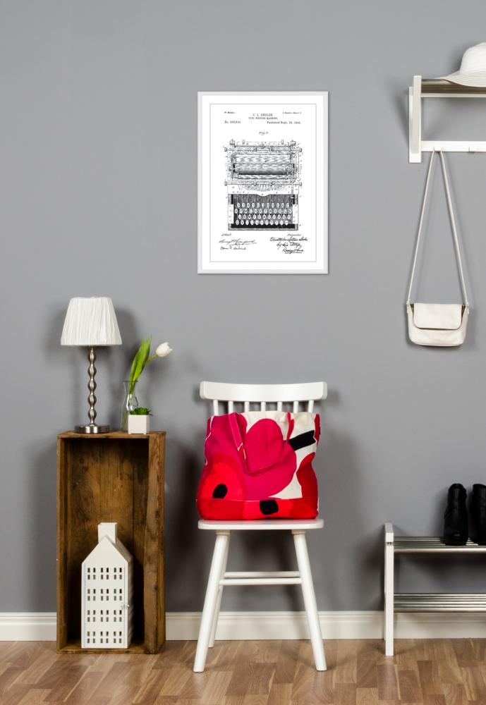 Patentinis brėžinys - Rašomoji mašinėlė Įrašai