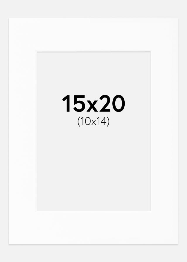 Paspartu Baltas Standartas Balta šerdis 15x20 cm (10x14)