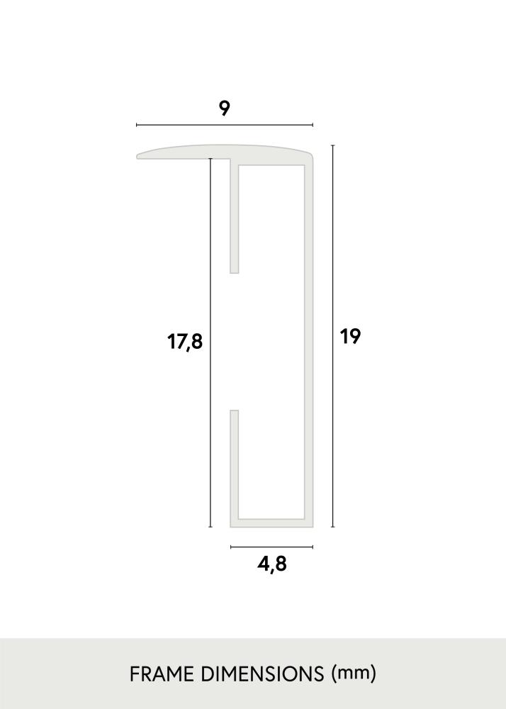 Rėmas Akiuminis Akrilo stiklas Juodas 70x100 cm