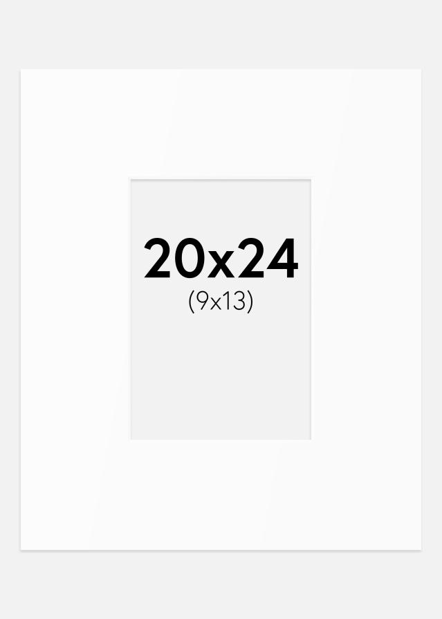 Paspartu Baltas Standartas (Balta Šerdis) 20x24 cm (9x13)