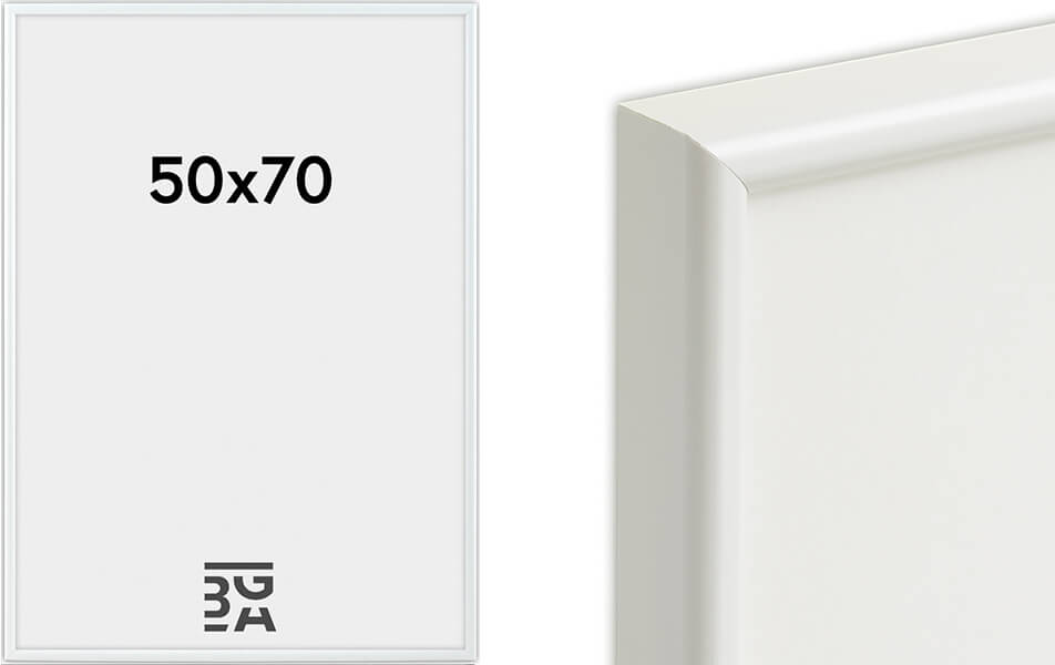 Nuotraukos su stilingu baltu rėmu