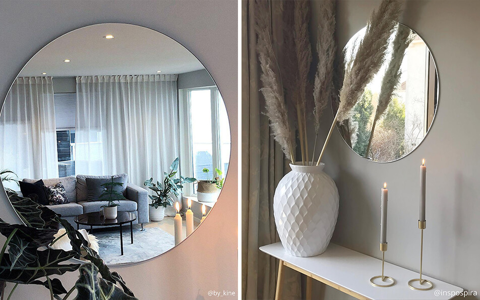 Apvalūs veidrodžiai - šviesos atspindys veidrodyje