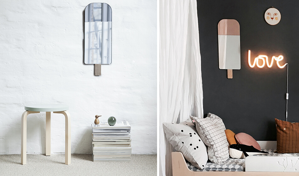 Ice Cream Mirror - veidrodis, formuotas kaip ledai