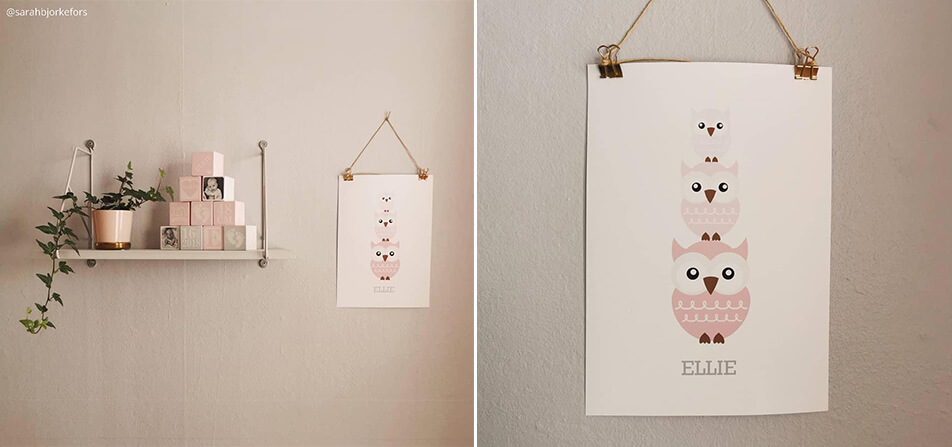 Vaikų kambario interjeras - vardo plakatą vaikams