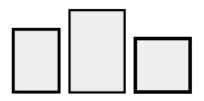 Paveikslų siena 3 paveikslai